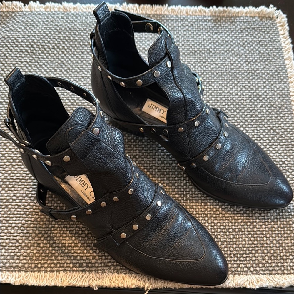 Jimmy Choo Black Studded Women's Shoes
